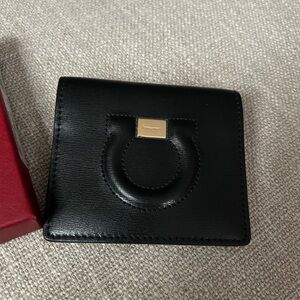 Salvatore Ferragamo Gancini French Wallet Card Case Black Brand new